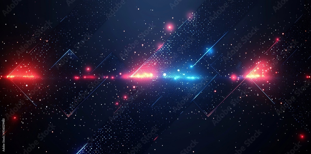 Aufkleber the minimal tech abstract modern metallic background is black and blue in color