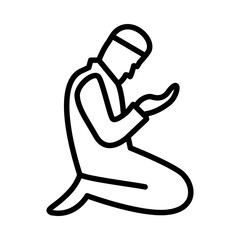 Moslem pray icon template