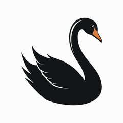 Fototapeta premium silhouettes of swans. Vector illustration