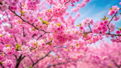Pink cherry blossom tree in full bloom, spring, flowers, nature, sakura, beautiful, blooming, petals, Japanese, cherry trees