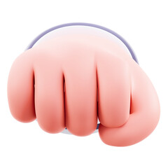 3D Fist Hand Gesture Illustration
