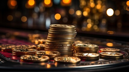 Cryptocurrency Meets Classic Gambling Concept - Abstract Digital Artwork