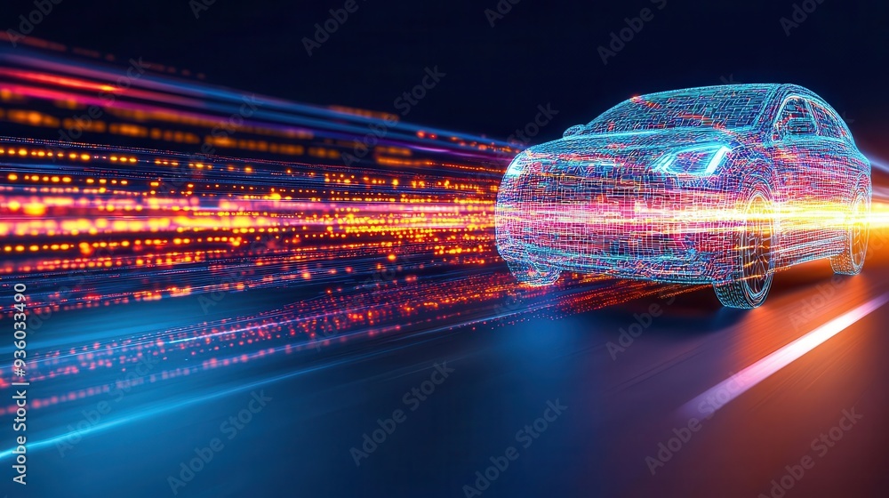 Poster self-driving car utilizing navigation and traffic management systems