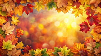 Autumn leaves background with vibrant colors , autumn, fall, foliage, nature, season, orange, yellow, red, leaves, forest