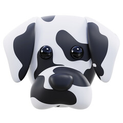 3D Striped Dog Cartoon