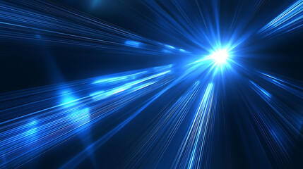 Intense Blue Light Rays with Dynamic Streaks