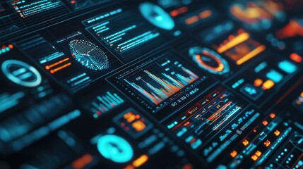 A data analytics and visualization concept featuring a digital dashboard displaying various metrics and insights, the dashboard is being used by business analysts and decision-makers to drive