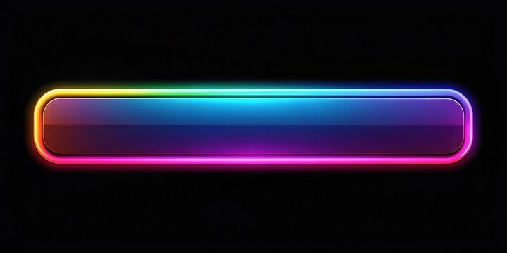 Abstract neon lower third tab button for graphic design, neon, abstract, element, lower third, tab, button, graphic design