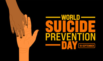 World Suicide prevention day background or banner design template. Holiday concept. Template for background, banner, card, poster, placard, design template with unique shapes with standard color.