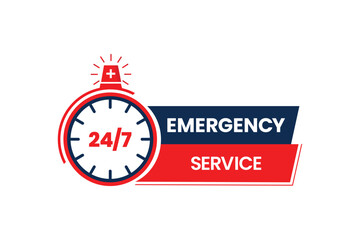Modern emergency sign concept with flat design