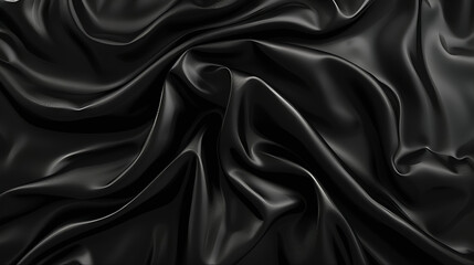 Fototapeta premium black drape silk, satin background