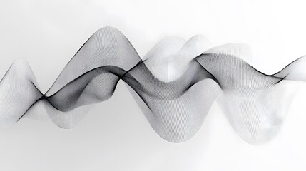 Radio Frequency Waves on White Background, Abstract Image, Texture, Pattern, Wallpaper, Cover and Screen of Smartphone, Cell Phone, Computer, Laptop, 9:16 and 16:9 Format