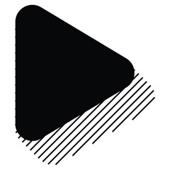 Play Button Icon Design. Represents Play Button, Video, Media Control, Start. Vector icon.