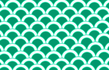 Green pattern, seamless pattern with green and white circles, green illustration, green background, green wallpaper, seamless pattern with circles, scales, fish