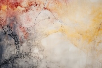 Enigmatic Abstract Grunge Aesthetics on Concrete background, where hand-made paper meets natural dye and sumi ink