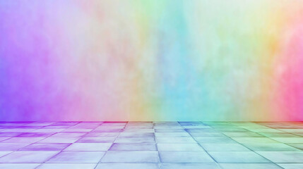 Bright dynamic abstract blank background with a modern twist and color palette. Pink blue yellow red green gold orange violet pastel beige brown purple soft rainbow joyful cheerful warm