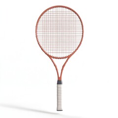 Badminton Racket and Shuttlecock 3D Render on White Background