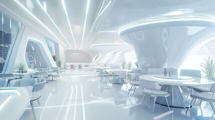 Fototapeta premium interior of modern building and light 