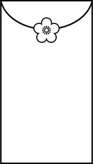 Isolated Chinese red envelope bag outline vector.
Chinese new year red envelope bag coloring page vector.
Lucky money red envelope bag outline svg.