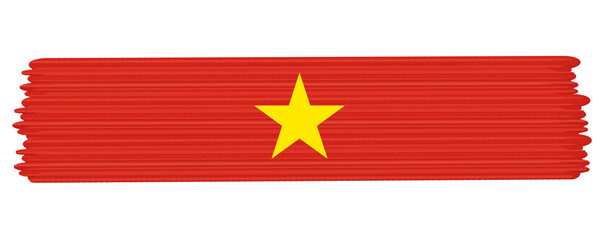 vietnam flag with paint strokes