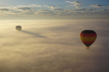 hot air balloon in the sky