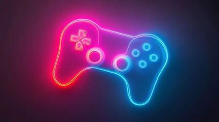 Neon Gamepad Icon - A Digital Dream