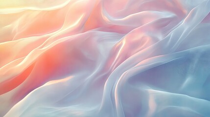 Obraz premium Smooth, flowing cloth background with a delicate, elegant texture in light, soft colors.