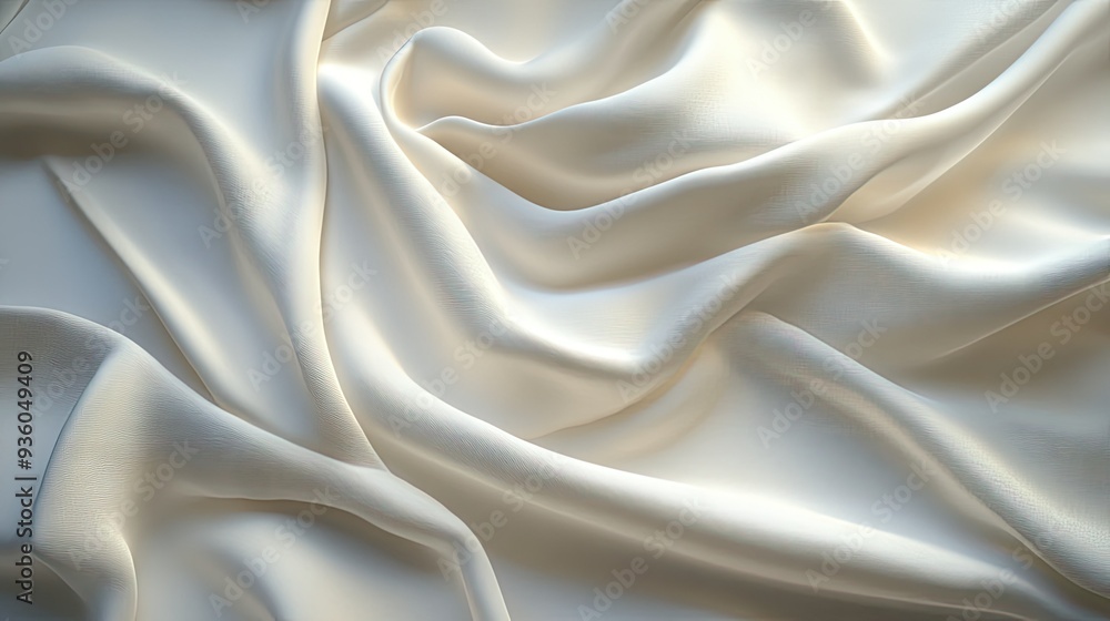 Poster smooth, flowing fabric with an elegant drape, forming a soft and luxurious background. -
