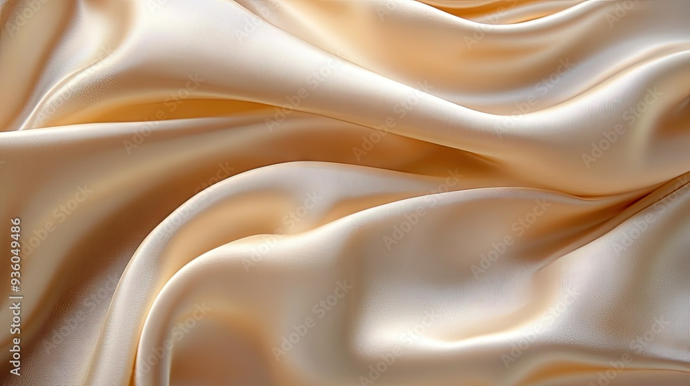 Poster smooth, flowing fabric with an elegant drape, forming a soft and luxurious background. -