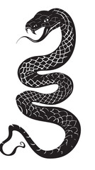 Fototapeta premium Vector snake silhouette isolated on a white background