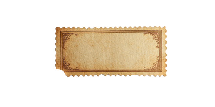 Vintage paper background with an ornate design and a decorative border. Ideal for invitations or nostalgic projects. Transparent background png.