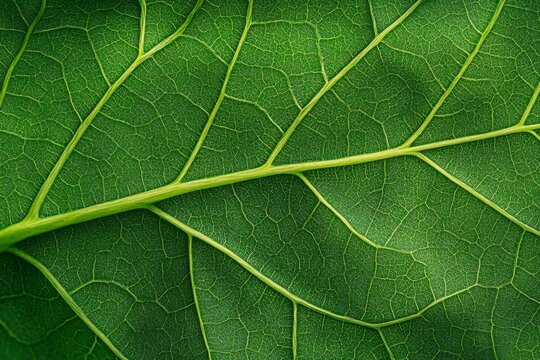 Fototapeta Close-up of leaf veins showing intricate patterns in high detail.