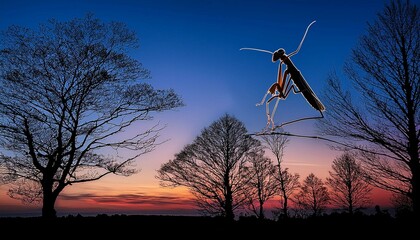 silhouette of a person jumping in the sunset