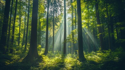 Obraz premium Sunlight Through The Trees