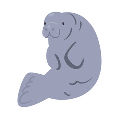 manatee sea animal cartoon
