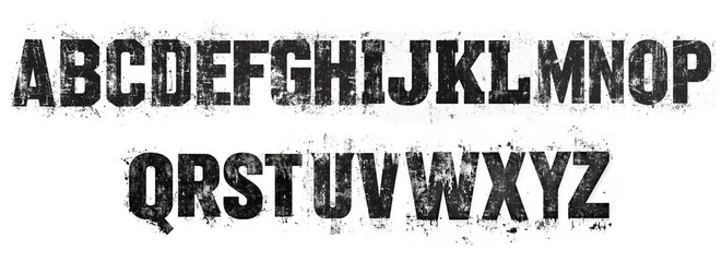 Fototapeta premium Grange alphabet. 