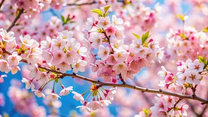 Obraz premium Cherry tree branches in full bloom during spring season