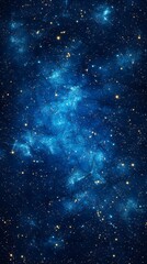 Obraz premium Floral, Flowers, Waves, Shapes, Stars, Blue, Abstract Image, Texture, Pattern Background, Wallpaper, Smartphone Cover and Screen, Cell Phone, Computer, Laptop, 9:16 and 16:9 Format