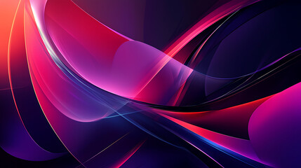 Vibrant Abstract Curves in Red and Purple Gradient