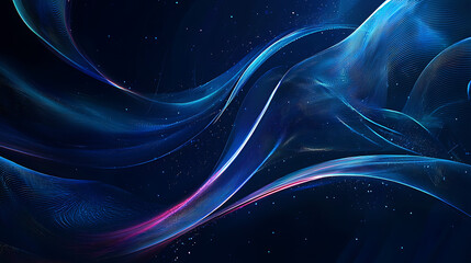 Fototapeta premium Dynamic Blue and Purple Waves in Futuristic Design