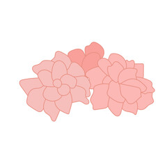 Doodle Flower cartoon Icon. Abstract Bright Domestic Floral Plant Decorative Element Symbol Silhouette. 