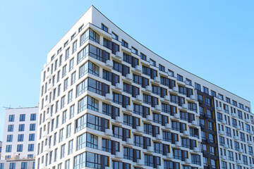 modern office building in the city, modern skyscraper and blue sky