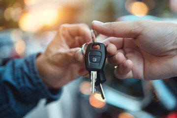 Celebrating the Car Purchase, Key Handover