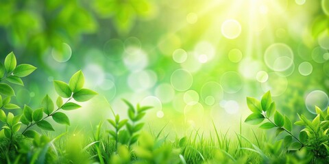 Blurred green nature background with abstract spring vibes, perfect for wallpaper or design projects