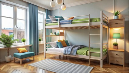 Modern and stylish bunk beds for kids room interior design