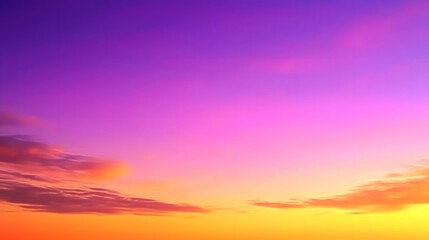 Fototapeta premium Vibrant Sunset Sky Wallpaper, Purple Golden Hues, Enchanting Design Backdrop, Copy Space for Text Images
