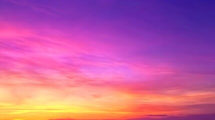 Obraz premium Vibrant Sunset Sky Wallpaper, Purple Golden Hues, Enchanting Design Backdrop, Copy Space for Text Images