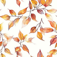 Obraz premium autumn leaves seamless pattern