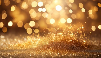 Abstract gold glitter sparkle bokeh light background
