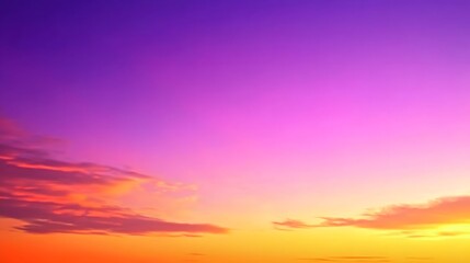 Obraz premium Vibrant Sunset Sky Wallpaper, Purple Golden Hues, Enchanting Design Backdrop, Copy Space for Text Images